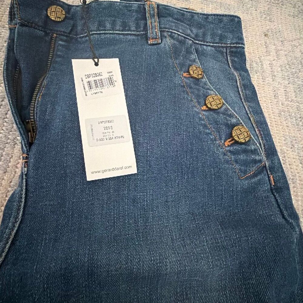 Gerard Darel Lysette Flare Jeans in Blue size 8 NWT - Picture 2 of 7